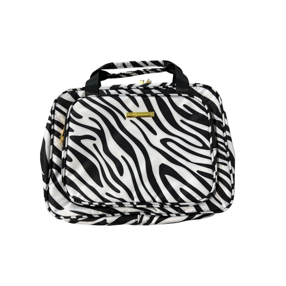 Joy Light and Chic World Traveler Bag Toiletry Case Black White Safari Organizer